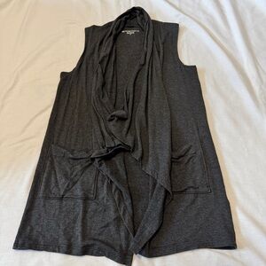 Beyond Yoga XS Satisfaction Performance Vest Cardigan Dark Gray Soft